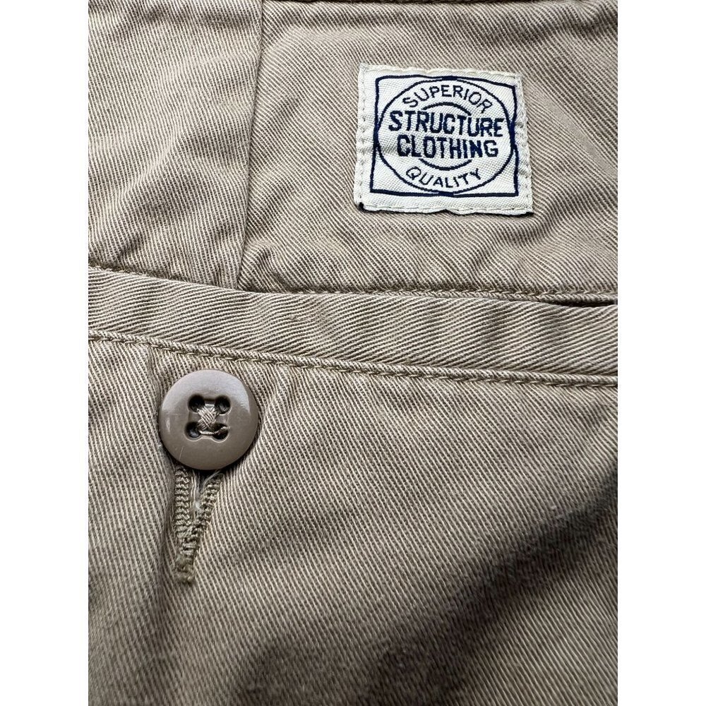 Vintage 90s Structure Khaki Chino Work Shorts Size 38 - Picture 7 of 9